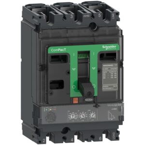 شنايدر إليكتريك قاطع تيار Compact NSX100N، عند 415VAC، وحدة رحلة Micrologic 2.2، 100A، 3 أقطاب، 3D