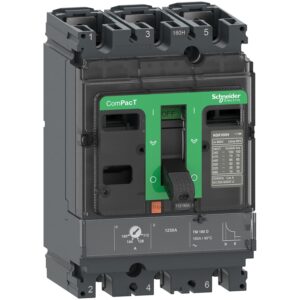 شنايدر إليكتريك قاطع تيار Compact NSX100N، عند 415VAC، 3 أقطاب، وحدة رحلة TMD، 25A