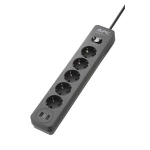 APC مشترك حماية 5 مخرج + 2 مخرج USB