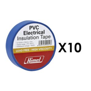 هيمل 10 بكرات من شريط PVC كهربائي عازل - 10 متر - أزرق
