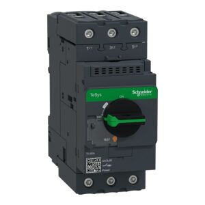 قاطع تيار دائرة الموتور، TeSys GV3، ثلاثي الأقطاب، 80 أمبير، مغناطيسي، مقبض دوار، أطراف توصيل EverLink.
